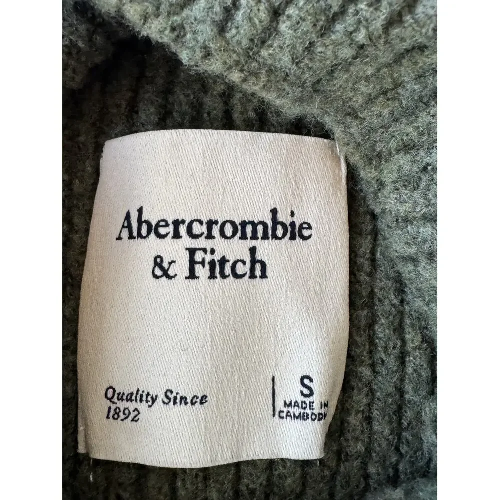 Abercrombie & Fitch Green Crewneck Sweatshirt Size S - Picture 3 of 5